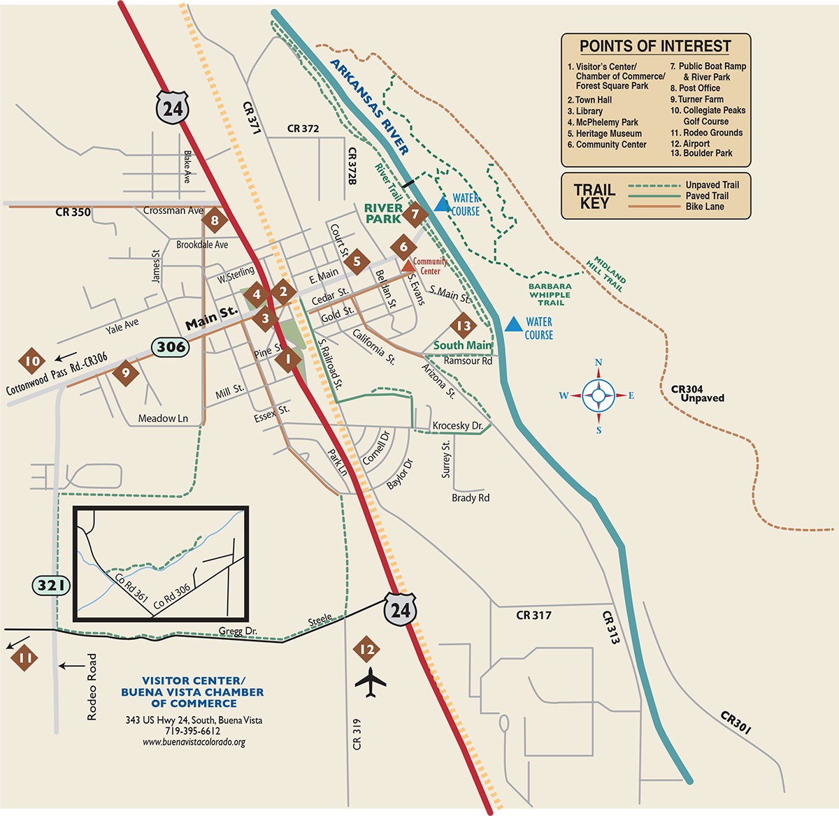 town-of-buena-vista-colorado-map - Buena Vista & Salida, Colorado ...